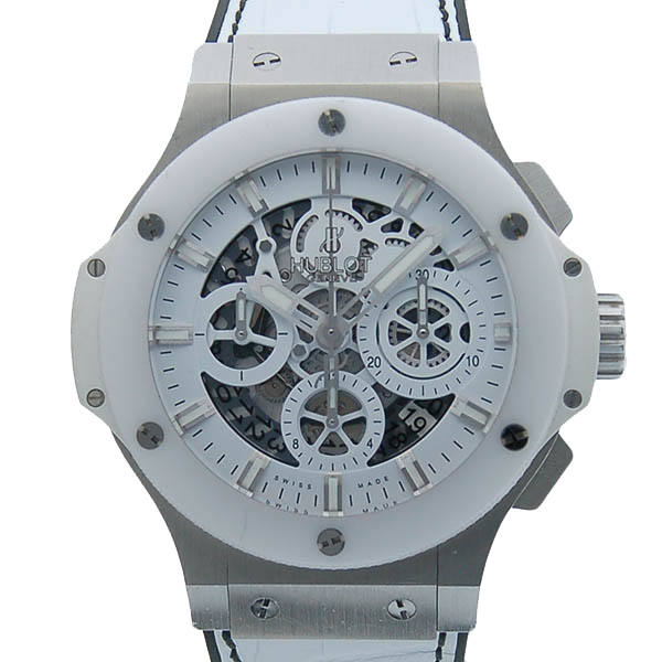 ウブロ　HUBLOT　ビッグバン　アエロバン　オールホワイト　311.SH.2010.RW.JSM12　日本50本限定　自動巻　ホワイト　革ベルト　44mm　USED　中古