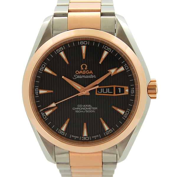オメガ　OMEGA　アクアテラ　アニュアルカレンダー　231.20.43.22.06.001　SS×18KRG　グレー　43mm　USED　中古