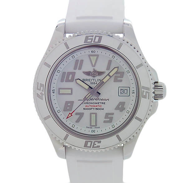 ブライトリング　BREITLING　スーパーオーシャン42  ジャパンエディション　A187AJARRC　ホワイト　42mm　ラバーベルト　SS　未使用
