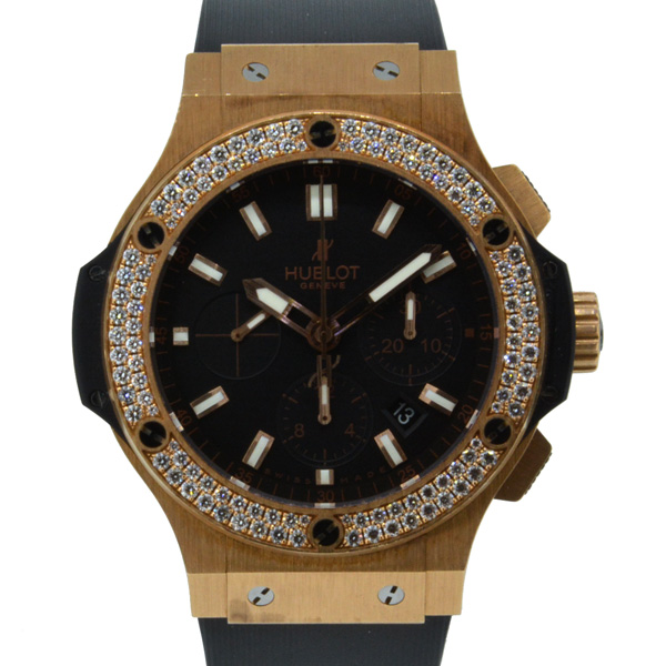 ウブロ　HUBLOT　ビッグバンエボリューション　ベゼルダイヤ　レッドゴールド　301.PX.1180.RX.1104　44mm　ラバーベルト　USED　中古