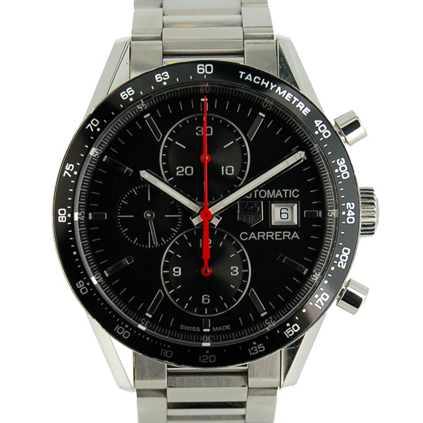 タグホイヤー　TAG HEUER　カレラタキメータークロノグラフ　キャリバー1887　CV201AM.BA0723　SS　ブラック　USED　中古