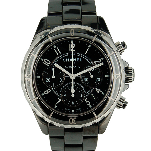 シャネル　CHANEL　J12　クロノグラフ　H0940　41mm　ブラックセラミック　メンズ　USED　中古