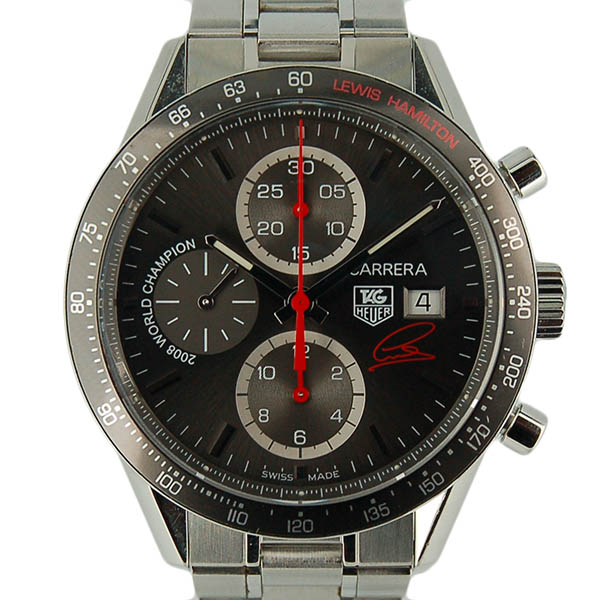 タグホイヤー　TAG HEUER　カレラタキメータークロノ　ルイス・ハミルトン　CV201M.BA0794　世界2500本限定　USED　中古