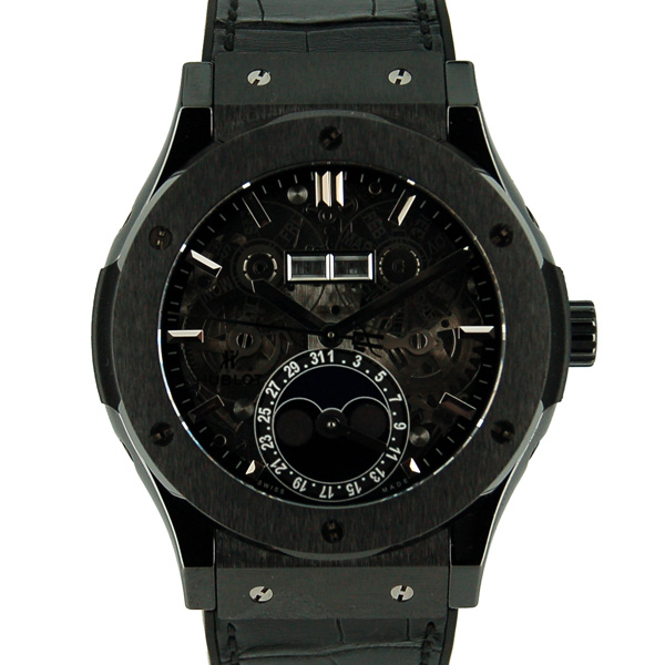 ウブロ　HUBLOT　クラシックフュージョン　アエロフュージョン　ムーンフェイズ　ブラックマジック　517.CX.0170.LR　USED　中古