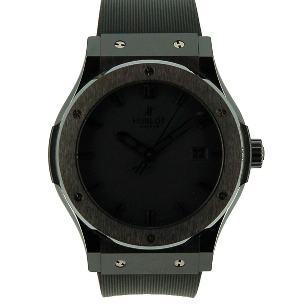 カ*ィ様 Hublot クラシック　ブラックラバーベルト 時計 Classic Fusion Aerofusion Black Magic 45 mm | Hublot