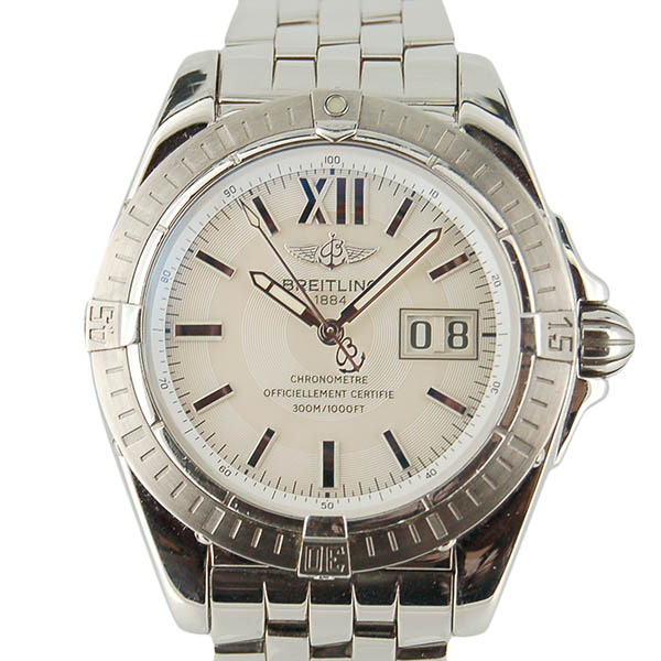 ブライトリング　BREITLING　コックピット　A495A91PA　A49350　ホワイトシェル　41mm　SS　USED　中古