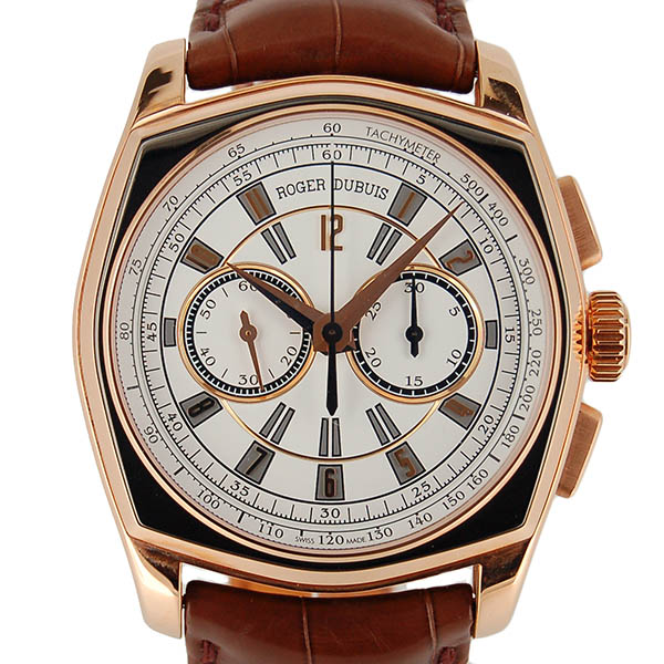 ロジェ・デュブイ　ROGER DUBUIS　モネガスク　マイクロローター　クロノグラフ　DBMG0008　ピンクゴールド　ホワイト　未使用品