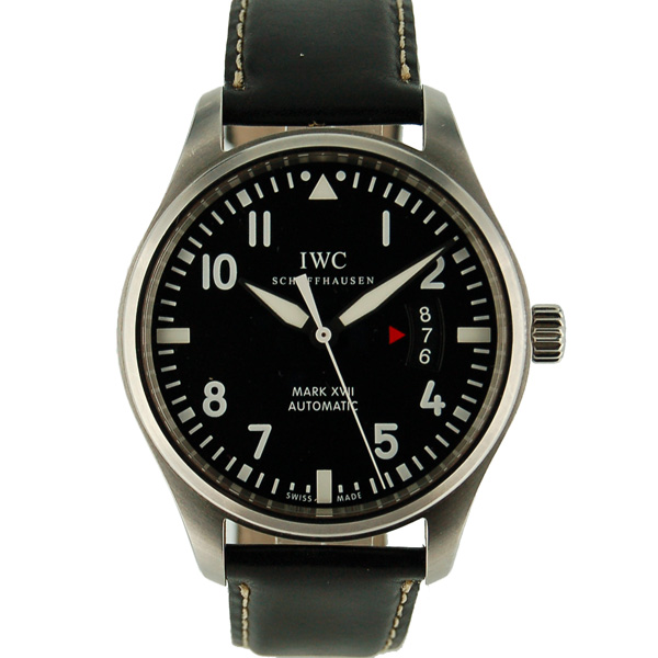 IWC　マーク17　IW326501　ブラック　SS　41mm　革　USED　中古