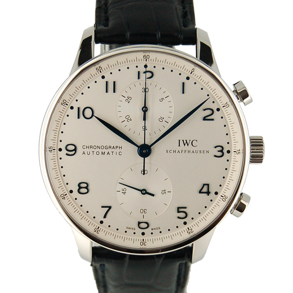IWC　ポルトギーゼ　IW371446　シルバー　青針　Dバックル　自動巻　USED　中古