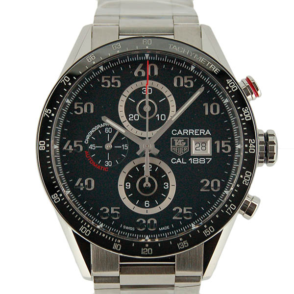 タグホイヤー　TAG HEUER　カレラタキメータークロノ　キャリバー1887　CAR2A10.BA0799　ブラック　SS　43mm　USED　中古