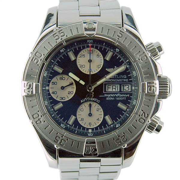 ブライトリング　BREITLING　クロノスーパーオーシャン　A111B83PRS　ブラック　42mm　SS　USED　中古
