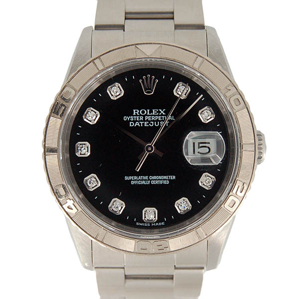 ロレックス　ROLEX　デイトジャスト　サンダーバード　16264G　10Pダイヤ　ブラック　A番　USED　中古