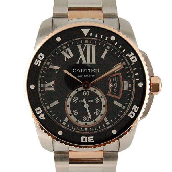 カルティエ　CARTIER　カリブル　ドゥ　カルティエ　ダイバー　W7100054　コンビ　ブラック　USED　中古