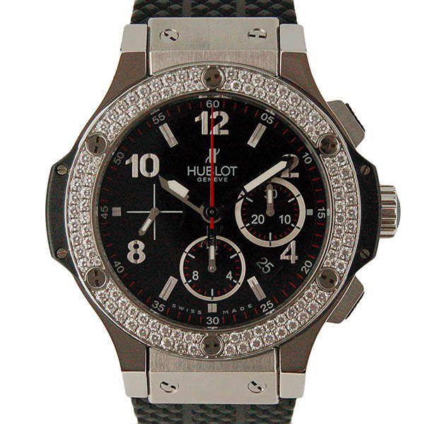 ウブロ　HUBLOT　ビッグバン　ベゼルダイヤ　301.SX.130.RX.114　SS　44.5mm　ブラック　USED　中古