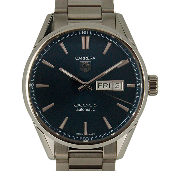 タグホイヤー　TAG HEUER　カレラ　デイデイト　キャリバー5　WAR201E.BA0723　41mm　SS　ブルー　USED　中古