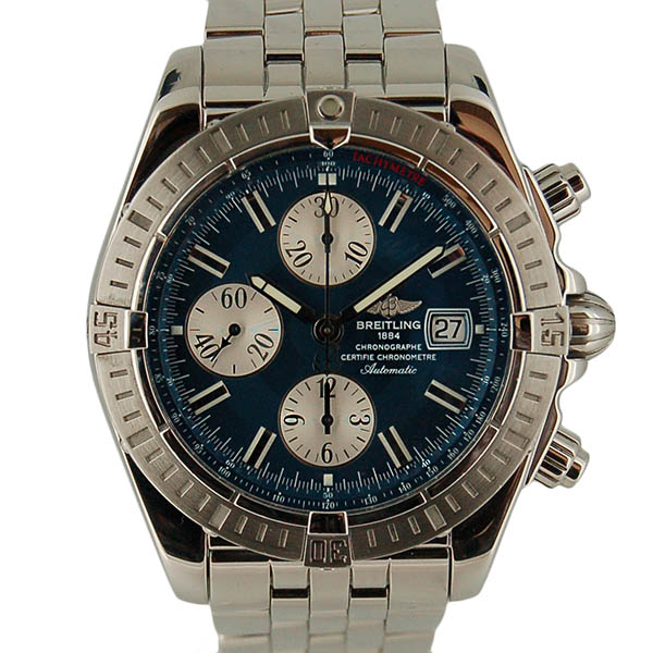 ブライトリング　BREITLING　クロノマットエボリューション　A13356　A156C45PA　ブルー　SS　USED　中古