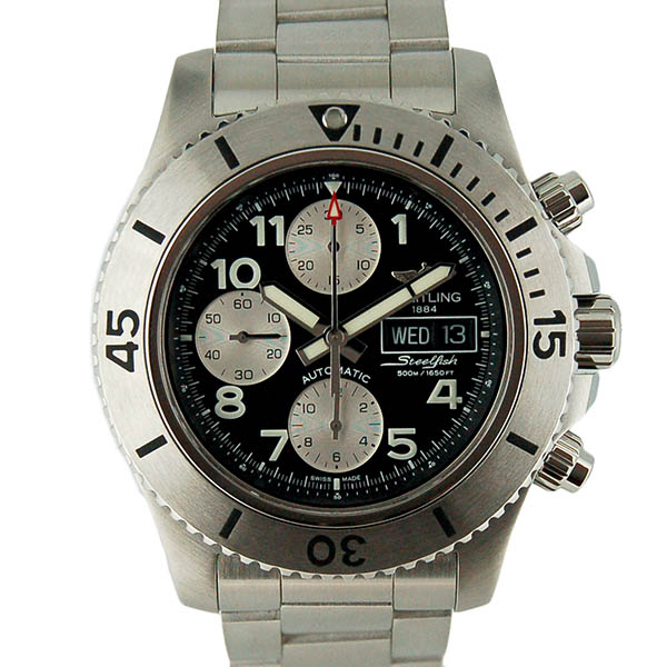 ブライトリング　BREITLING　スーパーオーシャン　クロノグラフ　スティールフィッシュ　A141B19PSS　USED　中古