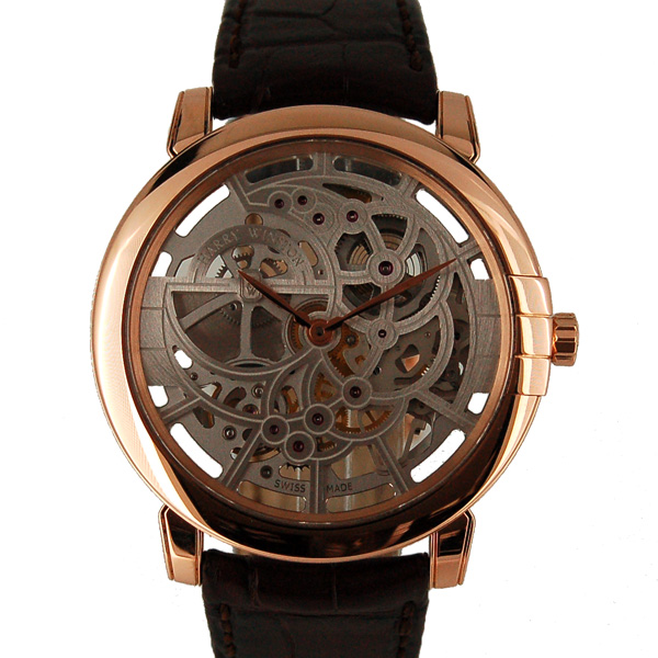 ハリーウィンストン　HARRY WINSTON　ミッドナイト　スケルトン　MIDAHM42RR001　ローズゴールド　USED　中古　