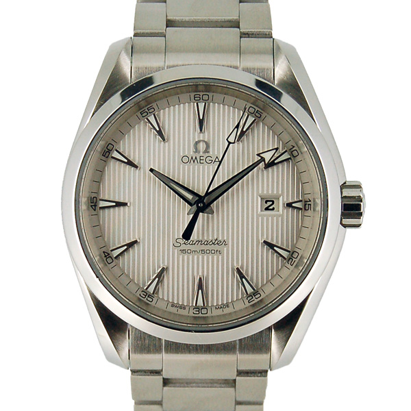 オメガ　OMEGA　シーマスター　アクアテラ　231.10.39.61.02.001　メンズ　38.5mm　SS　シルバータペストリー　クォーツ　USED　中古