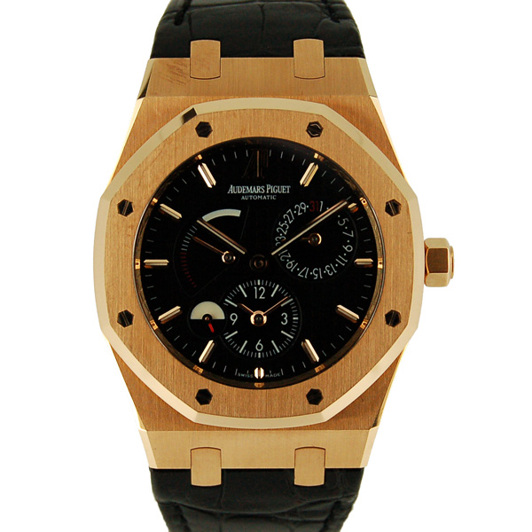 オーデマ・ピゲ　AUDEMARS PIGUET　ロイヤルオーク　デュアルタイム　26120OR.OO.D002CR.01　18KPG　革ベルト　ブラック　USED　中古