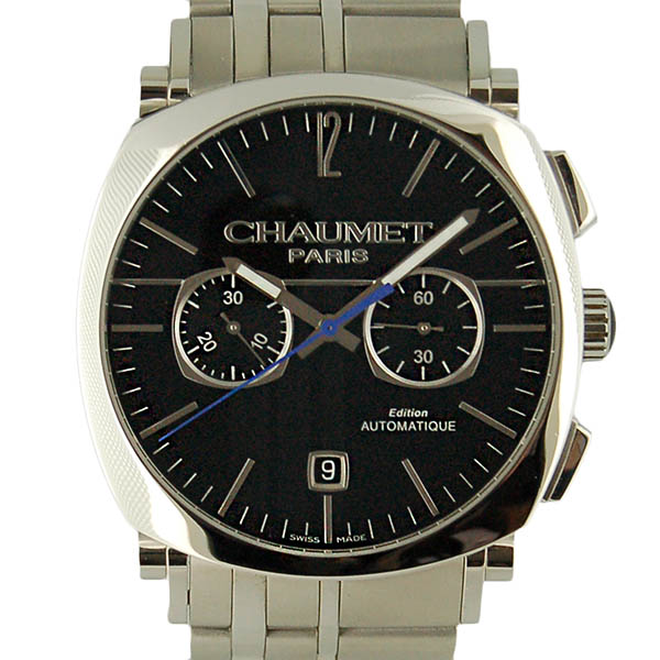 ショーメ　CHAUMET　ダンディ　クロノグラフ　W11690-30A　40mm　ブラック　USED　中古