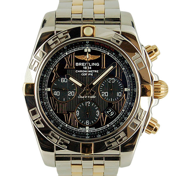 ブライトリング　BREITLING　クロノマット44　ビコロ　B011B57PAC　ブラックローマ　SS　USED　中古