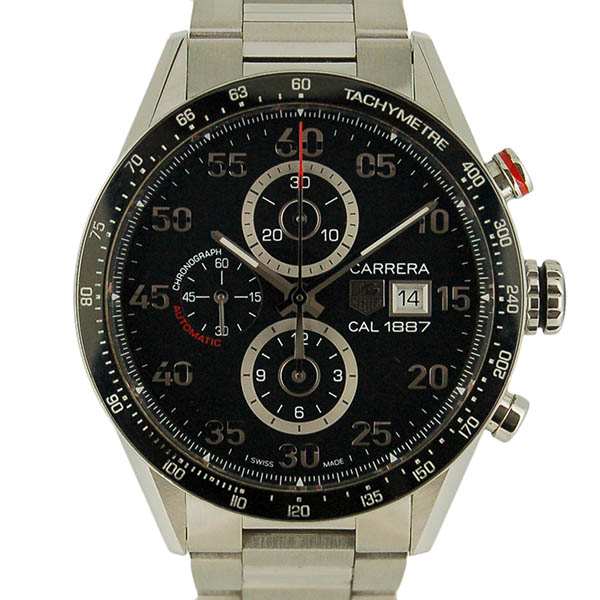 タグホイヤー　TAG HEUER　カレラタキメータークロノ　キャリバー1887　CAR2A10.BA0799　ブラック　SS　43mm　USED　中古