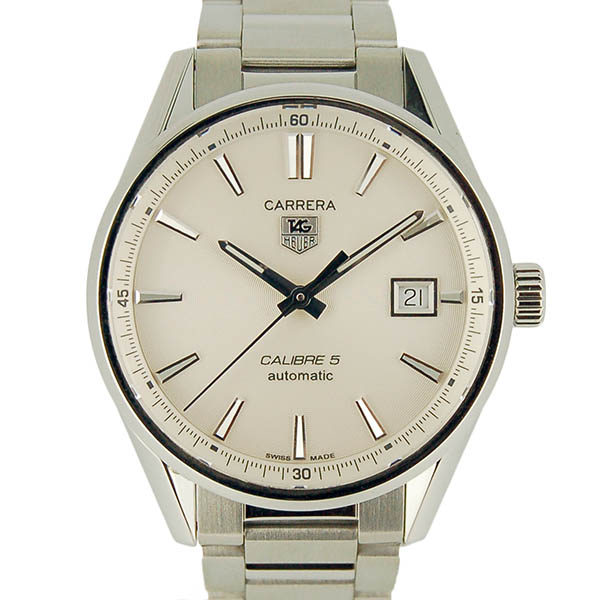 タグホイヤー　TAG HEUER　カレラ　キャリバー5　WAR211B.BA0782　SS　シルバー　USED　中古