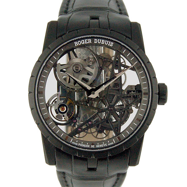 ロジェ・デュブイ　ROGER DUBUIS　エクスカリバー　マイクロローター　オートマティック　スケルトン　DBEX0473　チタン　42mm　革ベルト　USED　中古