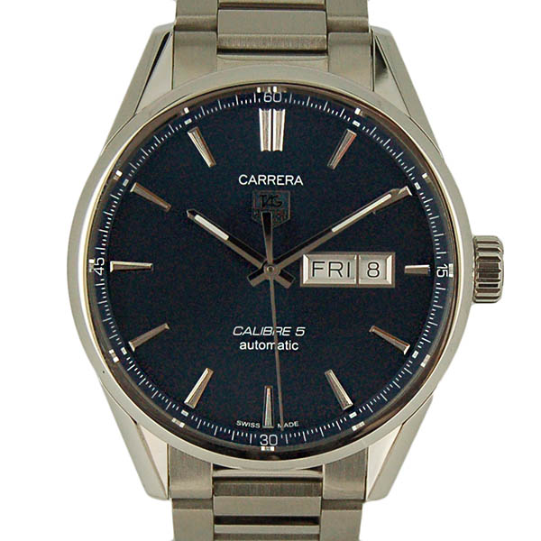 タグホイヤー　TAG HEUER　カレラ　デイデイト　キャリバー5　WAR201E.BA0723　41mm　SS　ブルー　USED　中古
