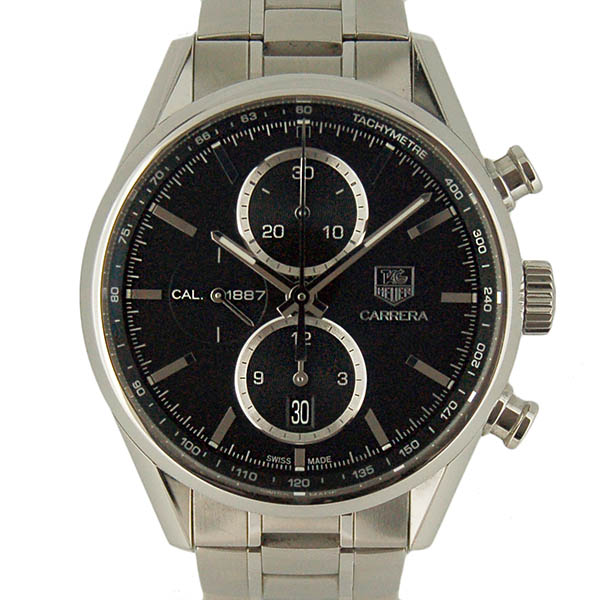 タグホイヤー　TAG HEUER　カレラクロノ　キャリバー1887　CAR2110.BA0724　41mm　SS　ブラック　自動巻　USED　中古