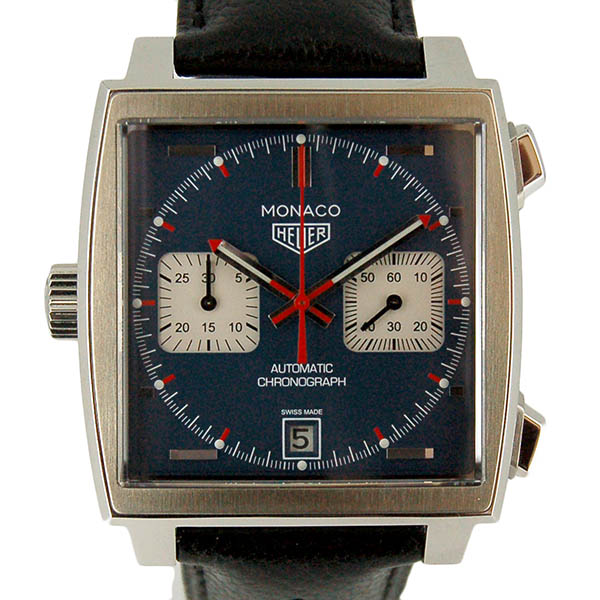 タグホイヤー　TAG HEUER　モナコ　クロノグラフ　Cal.11　スティーブマックイーン　CAW211P.FC6356　革ベルト　USED　中古