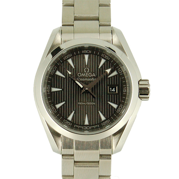 オメガ　OMEGA　シーマスター　アクアテラ　231.10.30.61.06.001　レディース　30mm　SS　グレータペストリー　クォーツ　USED　中古