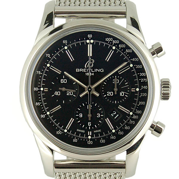 ブライトリング　BREITLING　トランスオーシャン　クロノグラフ　A015B99OCA　ブラック　SS　43mm　自動巻　USED　中古