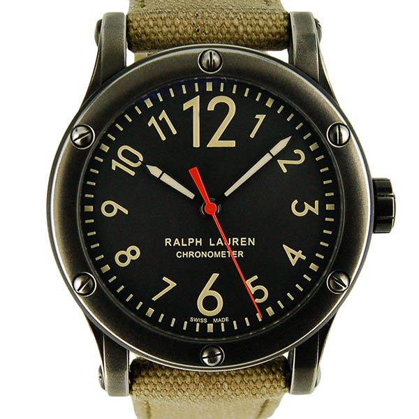 ラルフローレン　RALPH LAUREN　スポーティング　サファリRL67　クロノメーター　RLR0220900　45mm　ブラック　USED　中古