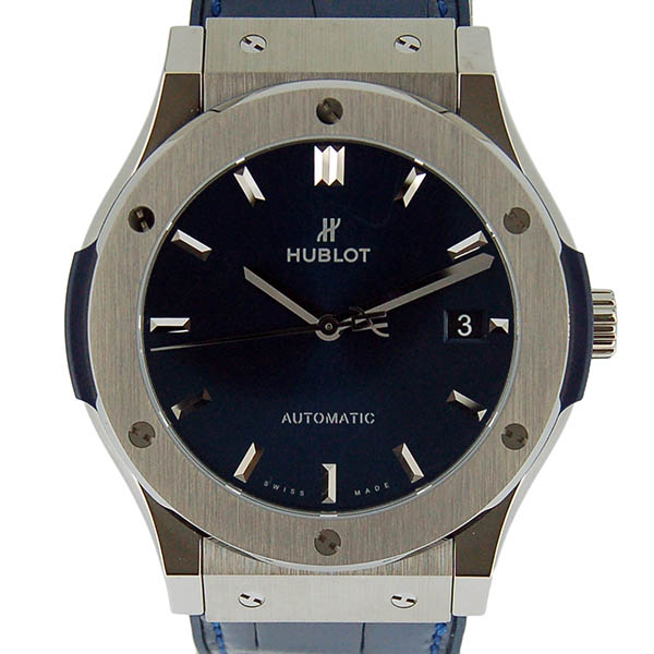 ウブロ　HUBLOT　クラシックフュージョン　チタニウム　511.NX.7170.LR　ブルー　45mm　未使用品