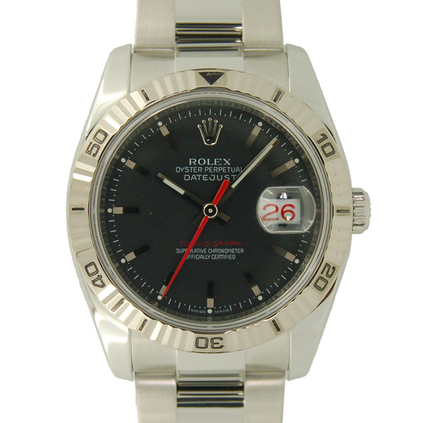 ロレックス　ROLEX　ターノグラフ　Ref.116264　SS　ブラック　D番ルーレット　USED　中古