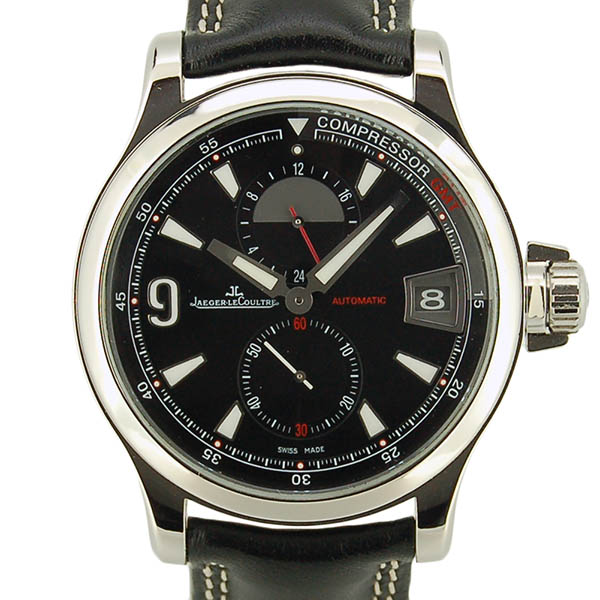 ジャガールクルト　Jaeger LeCoultre　マスターコンプレッサー　GMT　Q1738471　ブラック　革ベルト　41.5mm　USED　中古