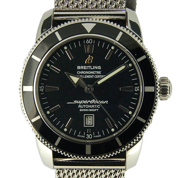 ブライトリング　BREITLING　スーパーオーシャンヘリテージ　46mm　A172B68OCA　ブラック　SSブレス　200m防水　USED 中古