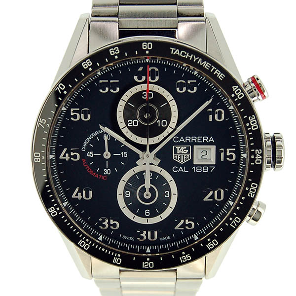 タグホイヤー　TAG HEUER　カレラタキメータークロノ　キャリバー1887　CAR2A10.BA0799　ブラック　SS　43mm　USED　中古