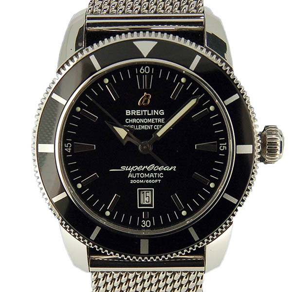 ブライトリング　BREITLING　スーパーオーシャンヘリテージ　46mm　A172B68OCA　ブラック　SSブレス　200m防水　USED 中古