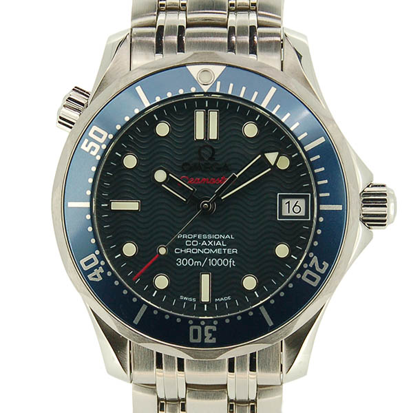 オメガ　OMEGA　シーマスター　コーアクシャル　2222.80　300m防水　自動巻　ボーイズ　ブルー　未使用品