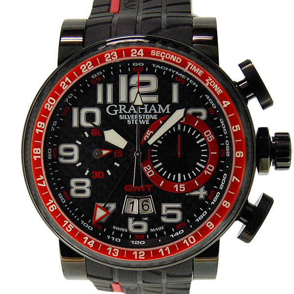 グラハム　GRAHAM　シルバーストーン　ストウ　GMT　ラバー　2BLCB.B10A　世界250本限定　USED　中古