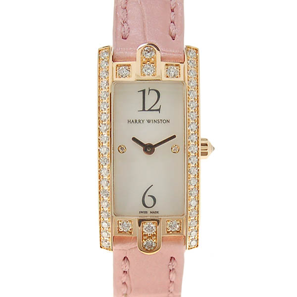 ハリーウィンストン　HARRY WINSTON　アヴェニューC ミニ ダイヤモンド　332LQR/AVCQHM16RR009　ローズゴールド　ホワイトシェル　USED　中古