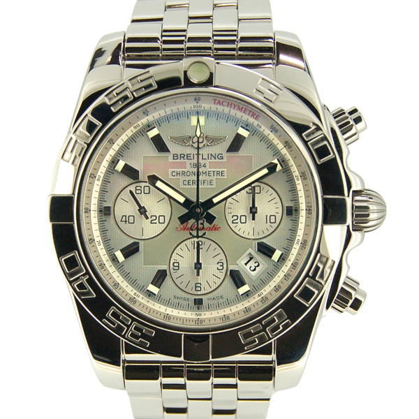 ブライトリング　BREITLING　クロノマット44　A011G85PA　グレーパール　SS　44mm　自動巻　USED　中古