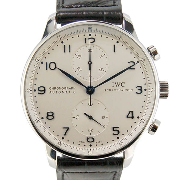 IWC　ポルトギーゼ　IW371446　シルバー　青針　Dバックル付　USED　中古