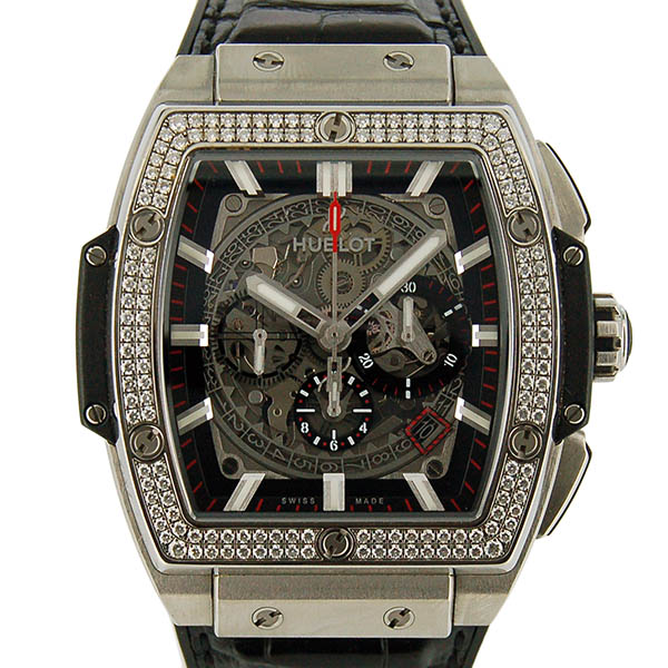 ウブロ　HUBLOT　スピリット オブ ビッグバン チタニウム　ベゼルダイヤ  601.NX.0173.LR.1104　51mm×45mm　USED　中古
