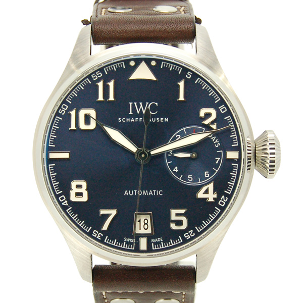IWC　ビッグパイロットウォッチ　プティ・プランス　IW500908　46mm　ブルー　革ベルト　世界1000本限定　USED　中古