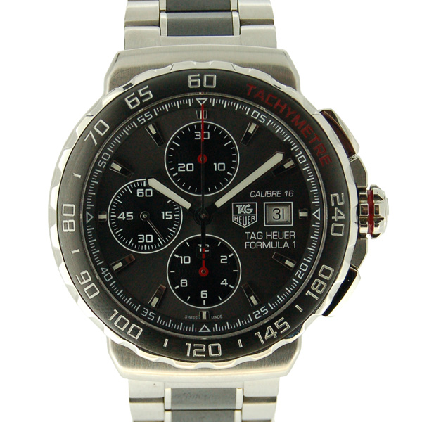 タグホイヤー　TAG HEUER　フォーミュラ1　クロノグラフ　CAU2011.BA0873　グレー　SS/CE　44mm　USED　中古