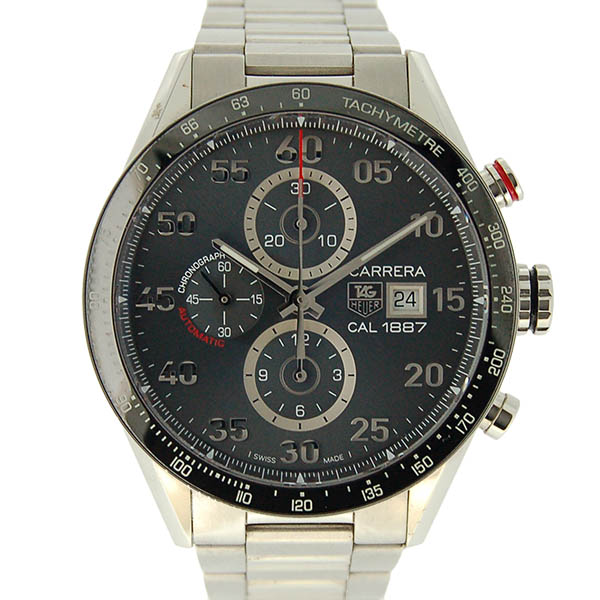 タグホイヤー　TAG HEUER　カレラタキメータークロノグラフ　キャリバー1887　CAR2A11.BA0799　アンスラサイト　SS　43mm　USED　中古